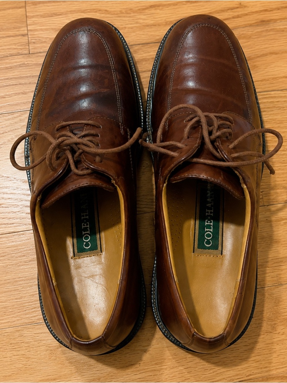 Cole Haan Men’s Brown Leather Moc Toe Lace Up Shoes Size 11 M C03785